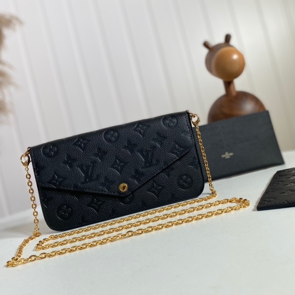 🌈Louis Vuitton FÉLICIE POCHETTE Monogram Empreinte Leather - Picture 1 of 8